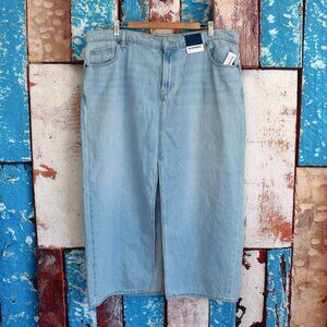 Women's Old Navy Denim Jean Midi Maxi Skirt Mid Rise SIZE 18 Maria NEW